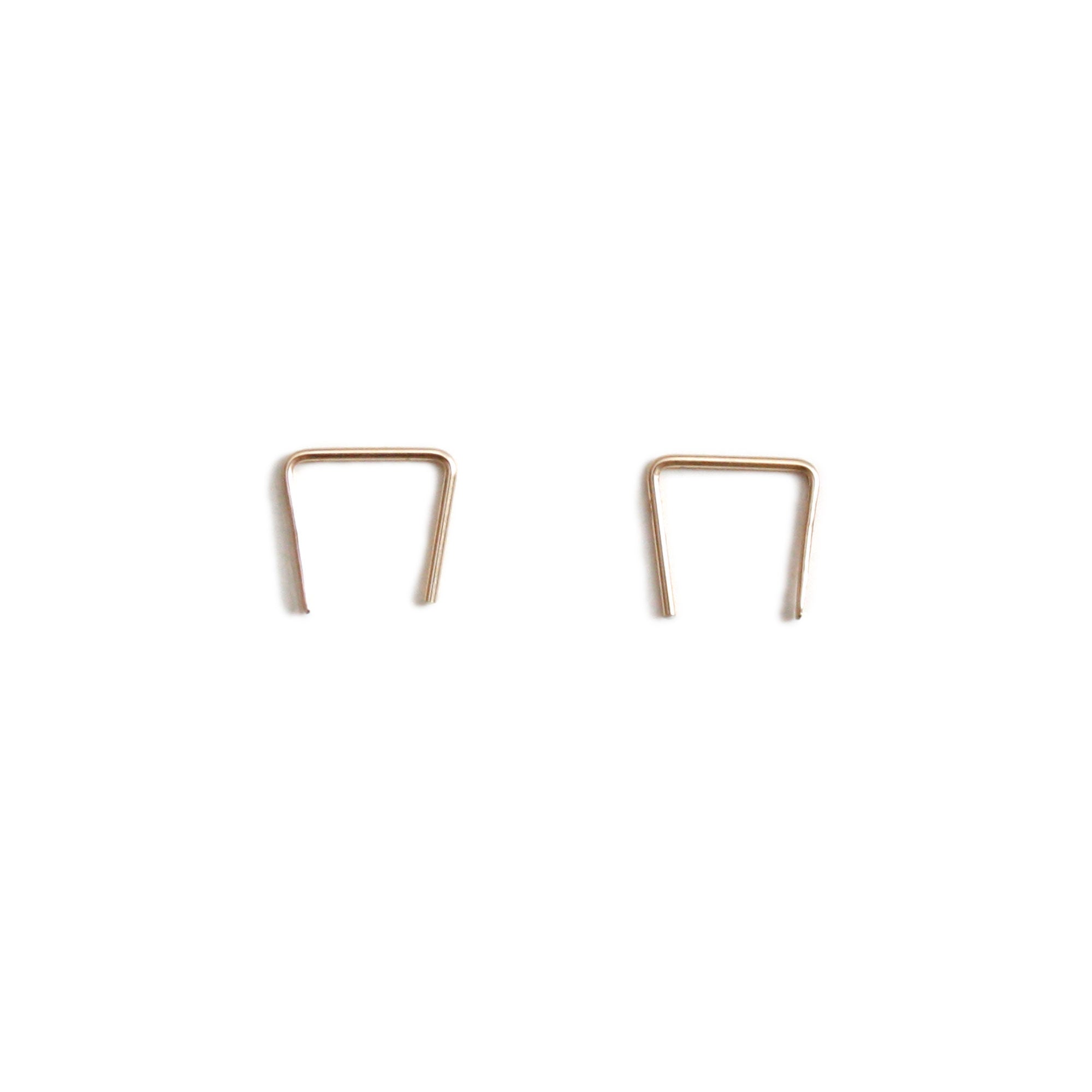 14K Gold Tiny Dot Earrings  Grain Hook Threaders – Hooks and Luxe