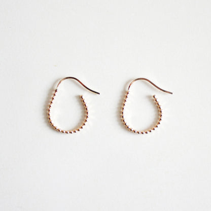 Dot Oval Hoop Earrings - Small