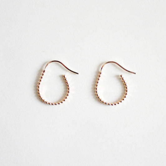 Dot Oval Hoop Earrings - Small