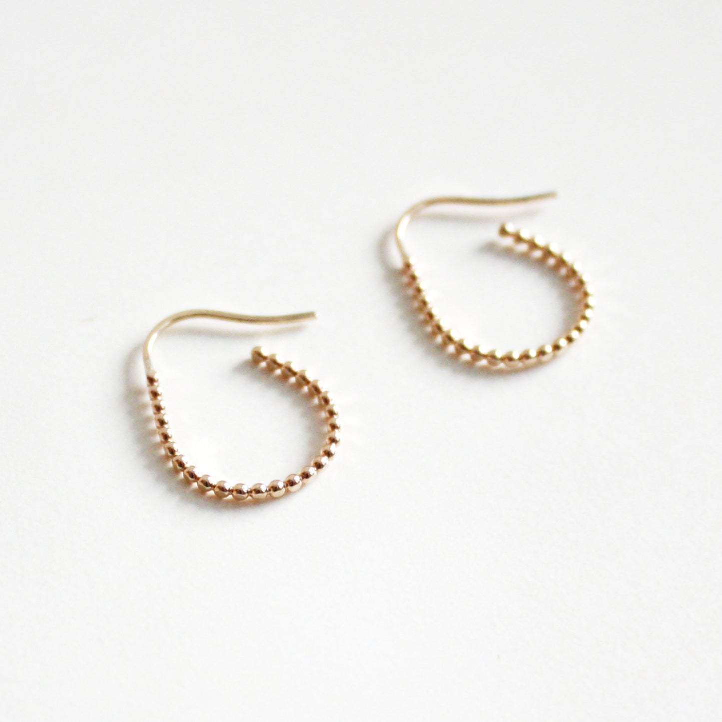 Dot Oval Hoop Earrings - Small