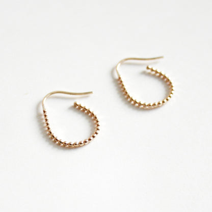 Dot Oval Hoop Earrings - Small