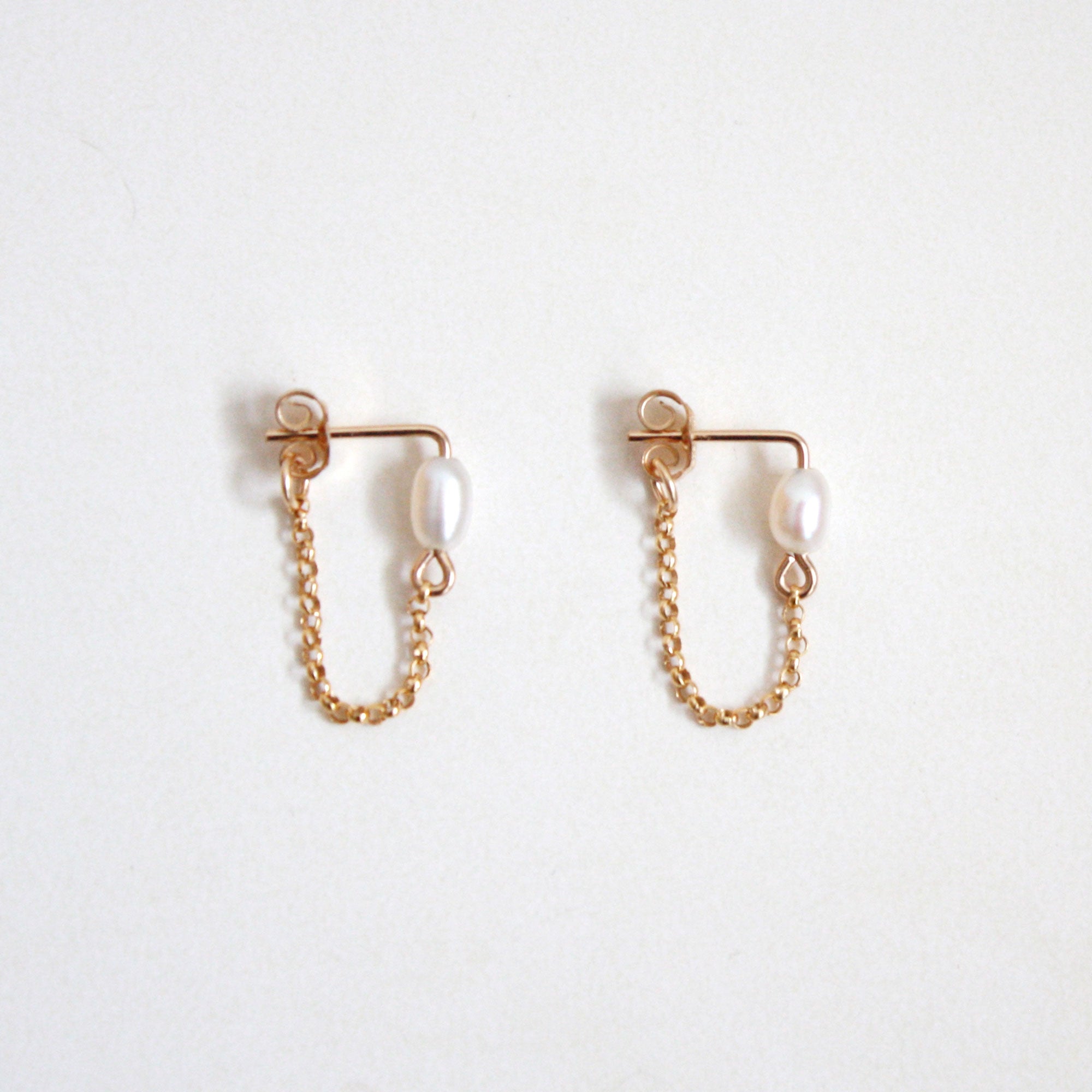 Audrey Simple Organic Chain Earring Gold Plating