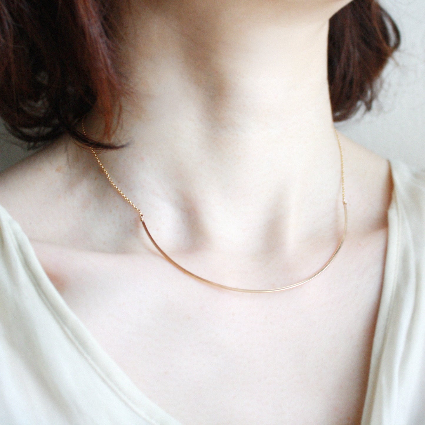 gold arc necklace