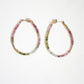 Multicolor Tourmaline Hoop Earrings - Large