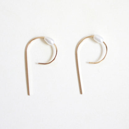 Pearl Threader Earrings - P