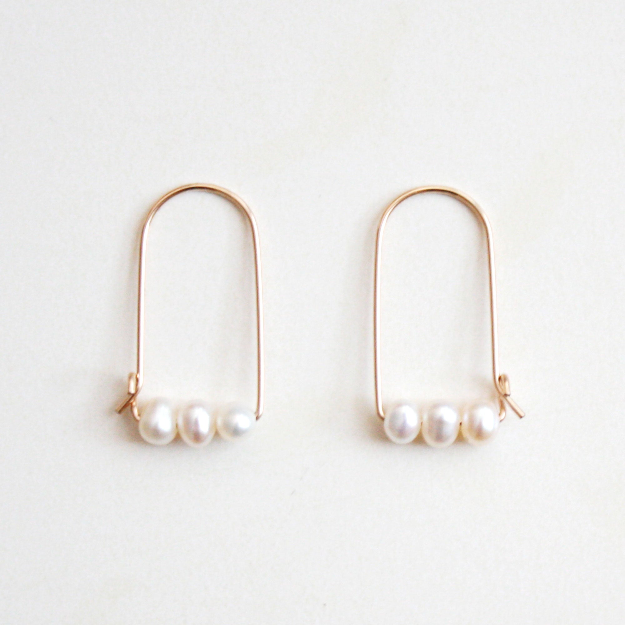 Small Pearl Hoop Earrings | Hooks and Luxe