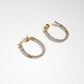 Smoky Quartz Hoop Earrings - Small