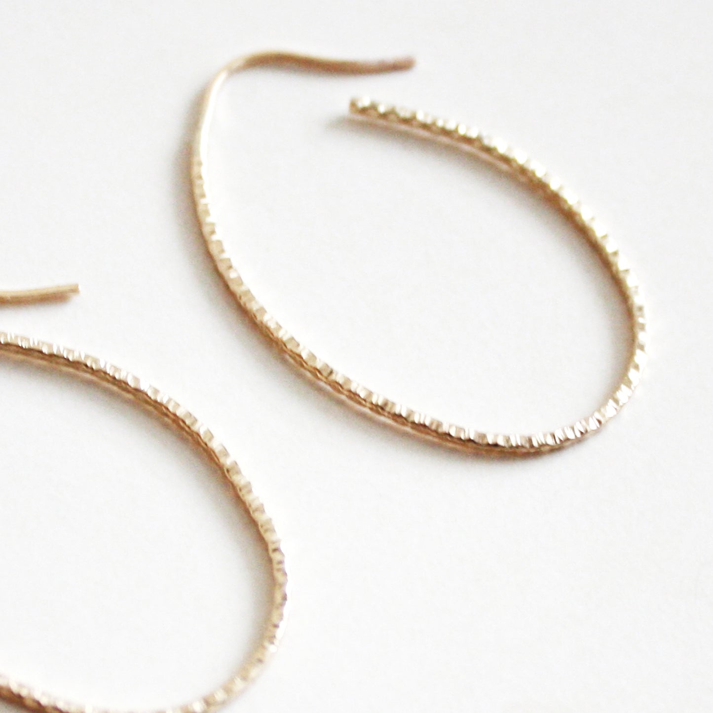 Sparkle Oval Hoop Earrings - Large