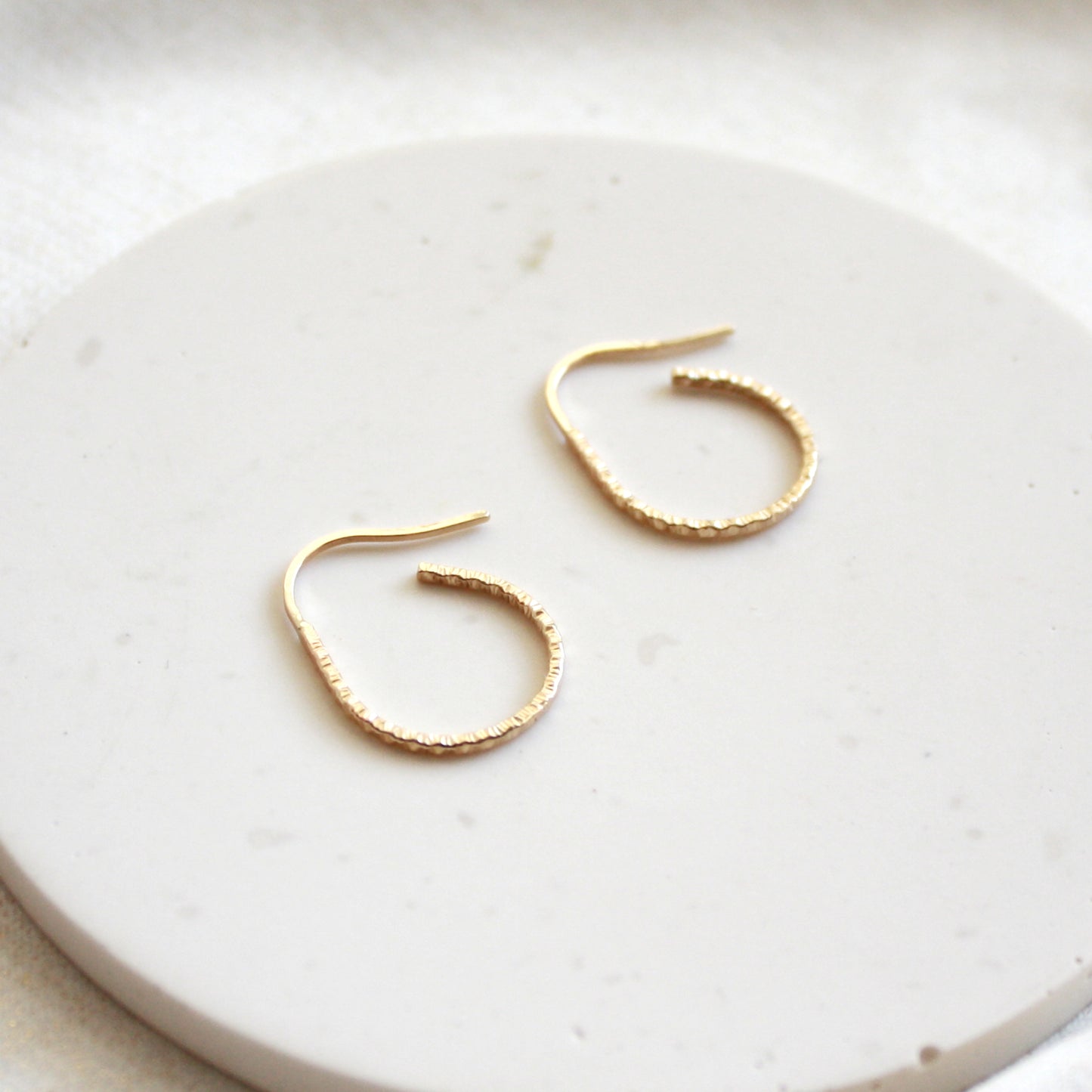 Sparkle Oval Hoop Earrings - Small