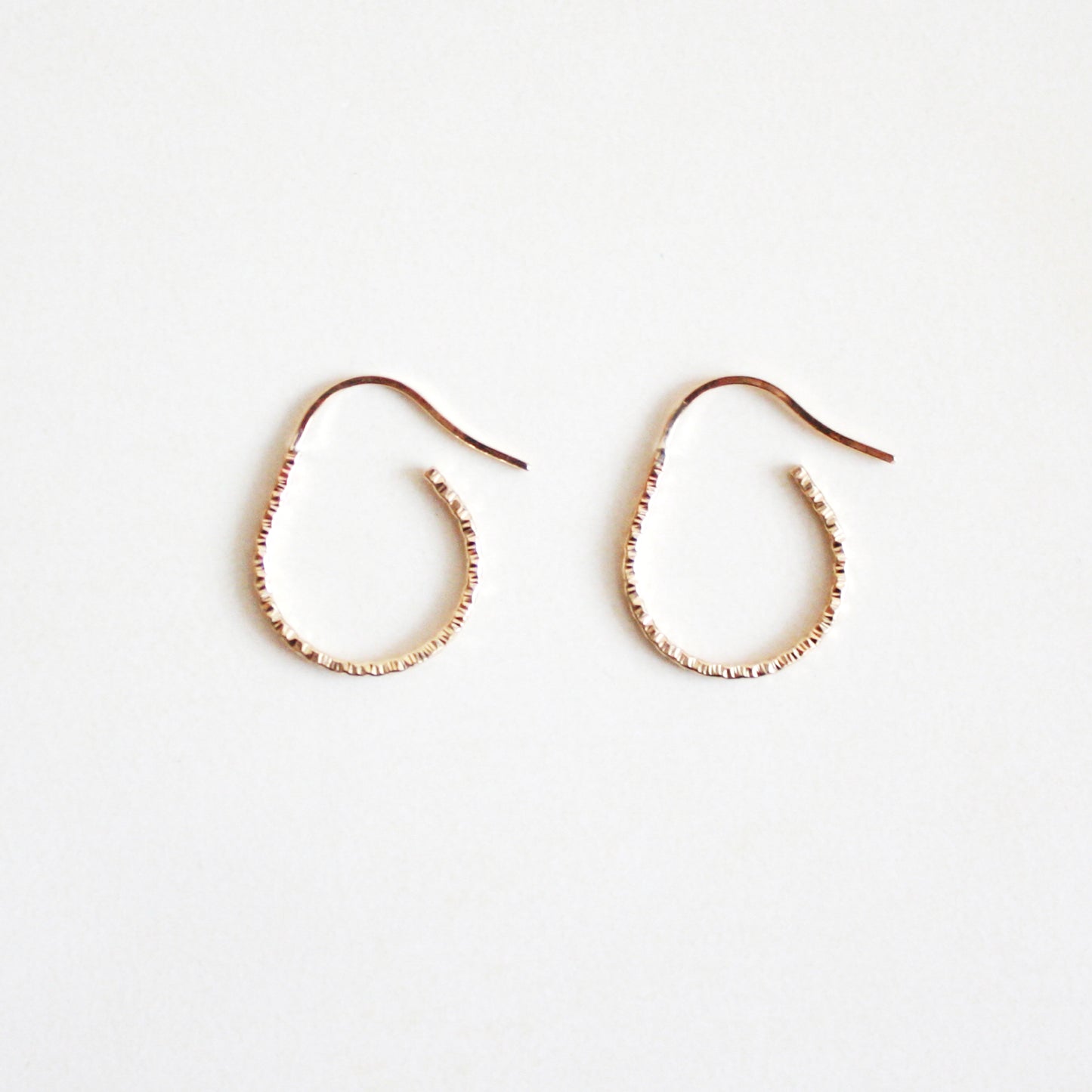 Sparkle Oval Hoop Earrings - Small