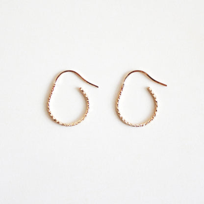 Sparkle Oval Hoop Earrings - Small