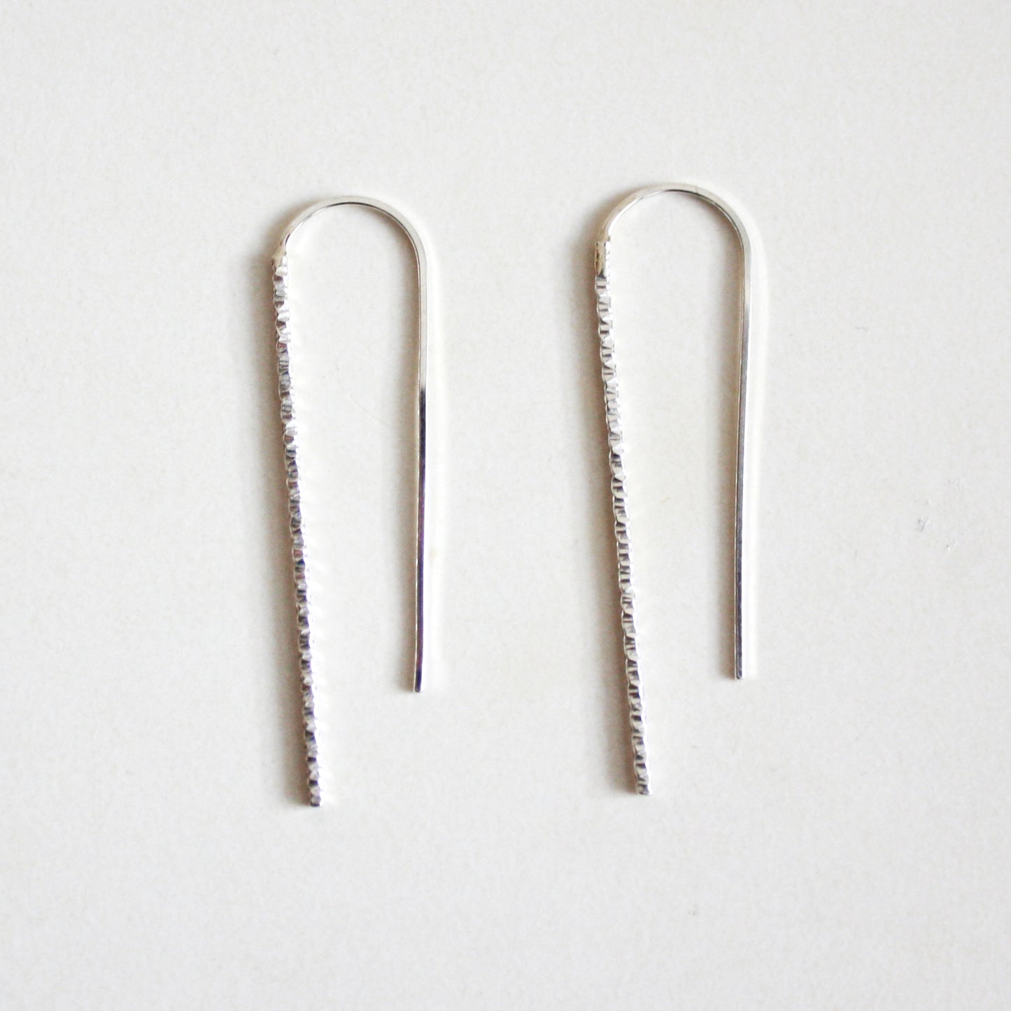 Sparkle Long Arc Threader Earrings