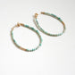 Turquoise Hoop Earrings - Large