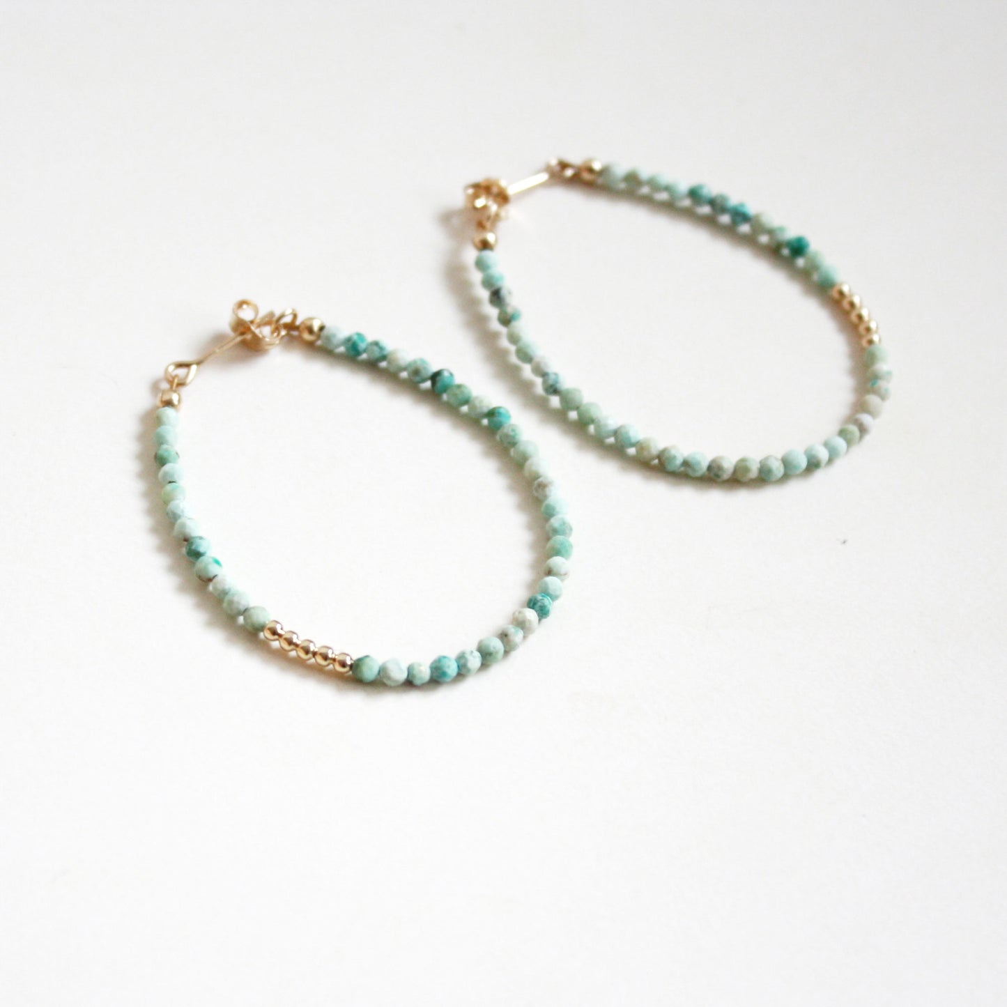 Turquoise Hoop Earrings - Large