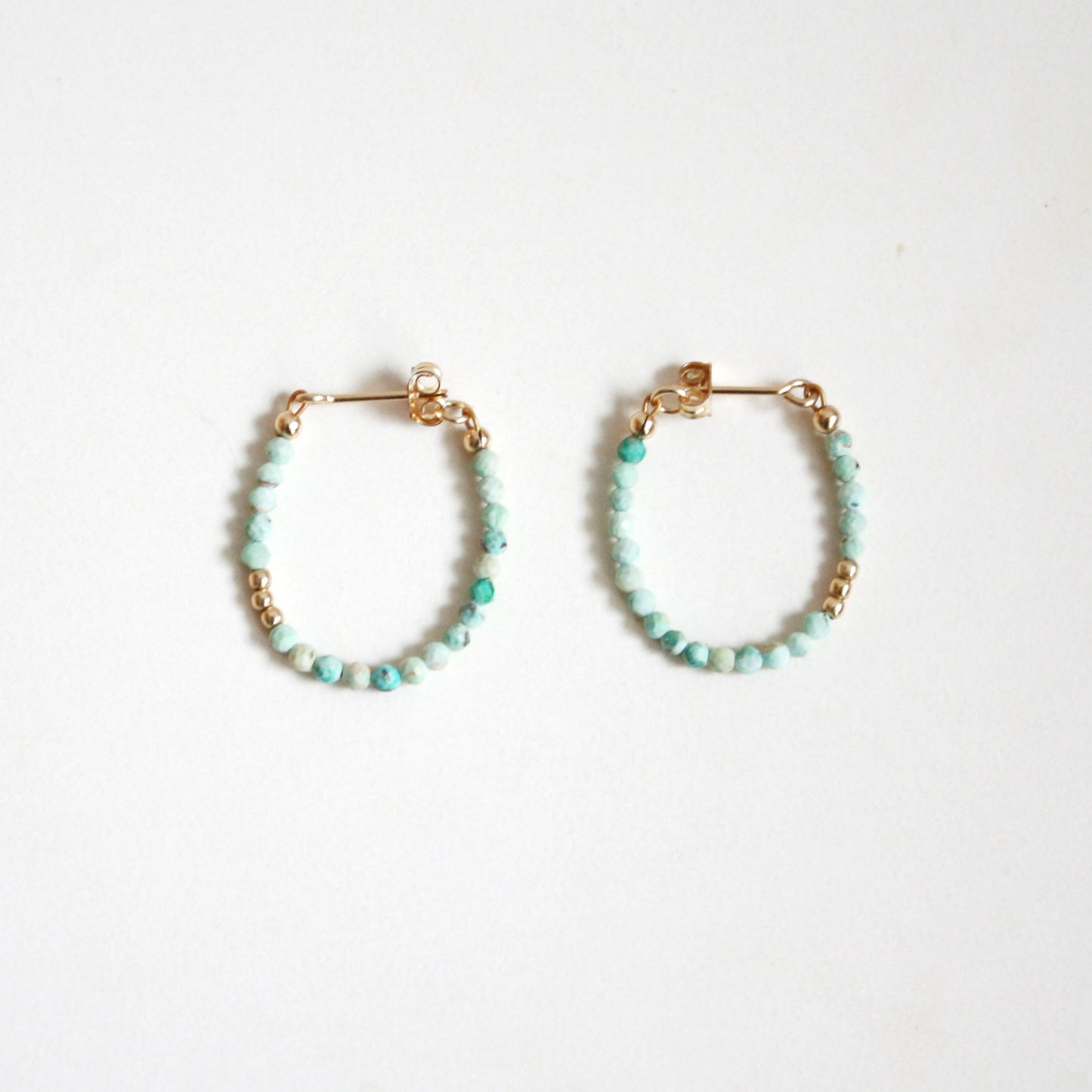 Turquoise Hoop Earrings - Small