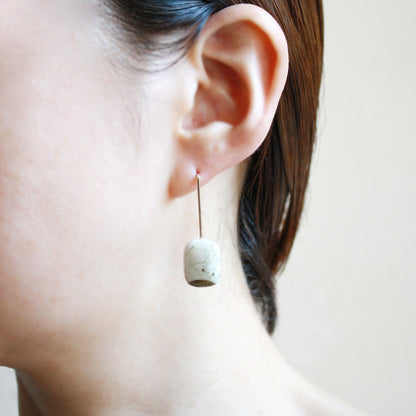 Tablet Eco Earrings accented with Gold Color