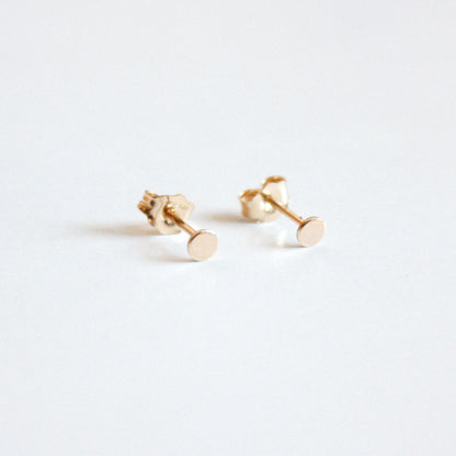 Tiny Dot Circle Stud Earrings