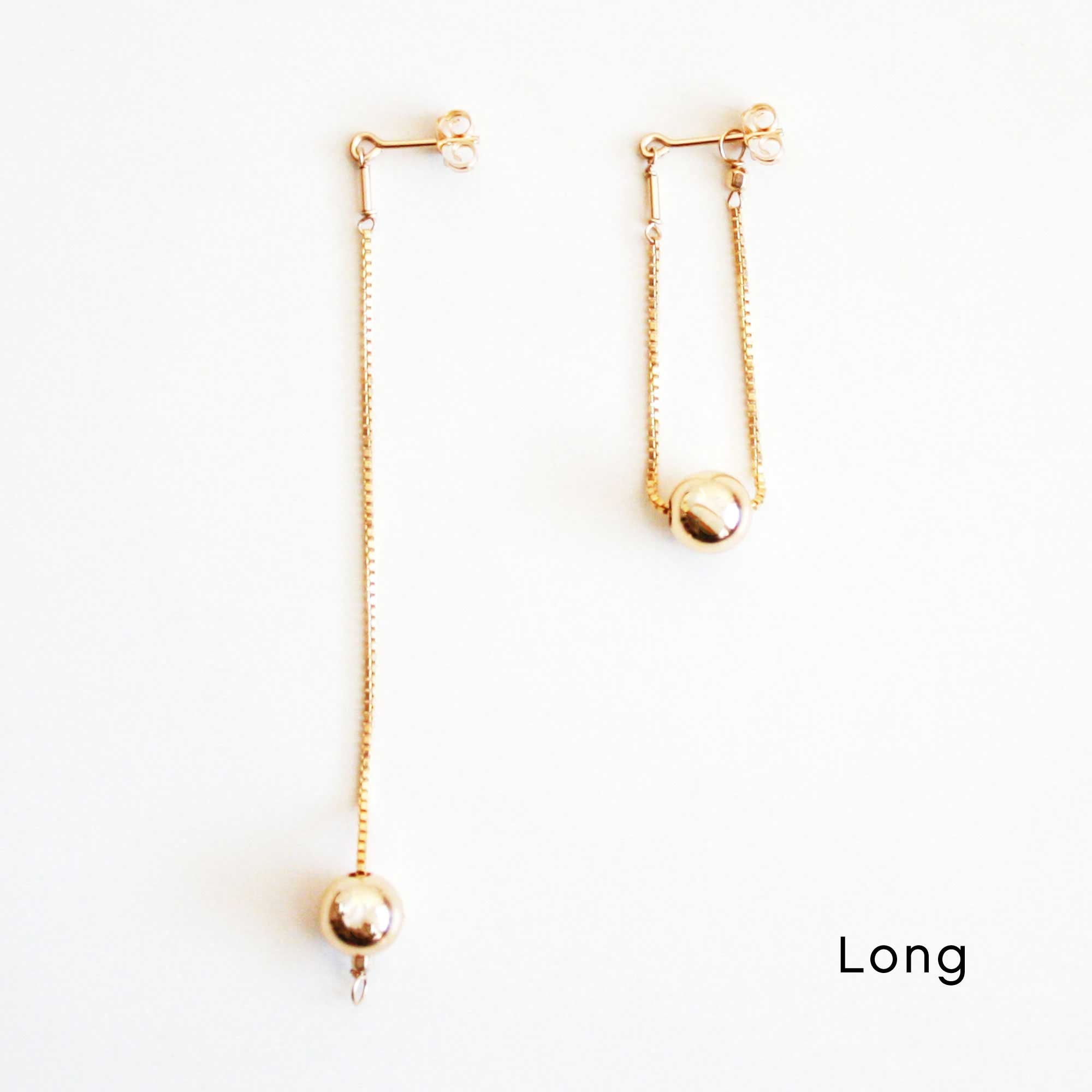 Long earrings with ball on deals end