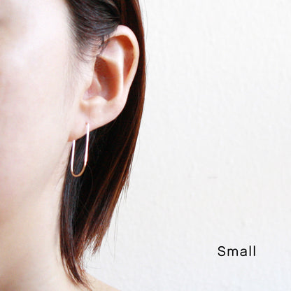 Triangle Hoop Earrings - Sterling Silver