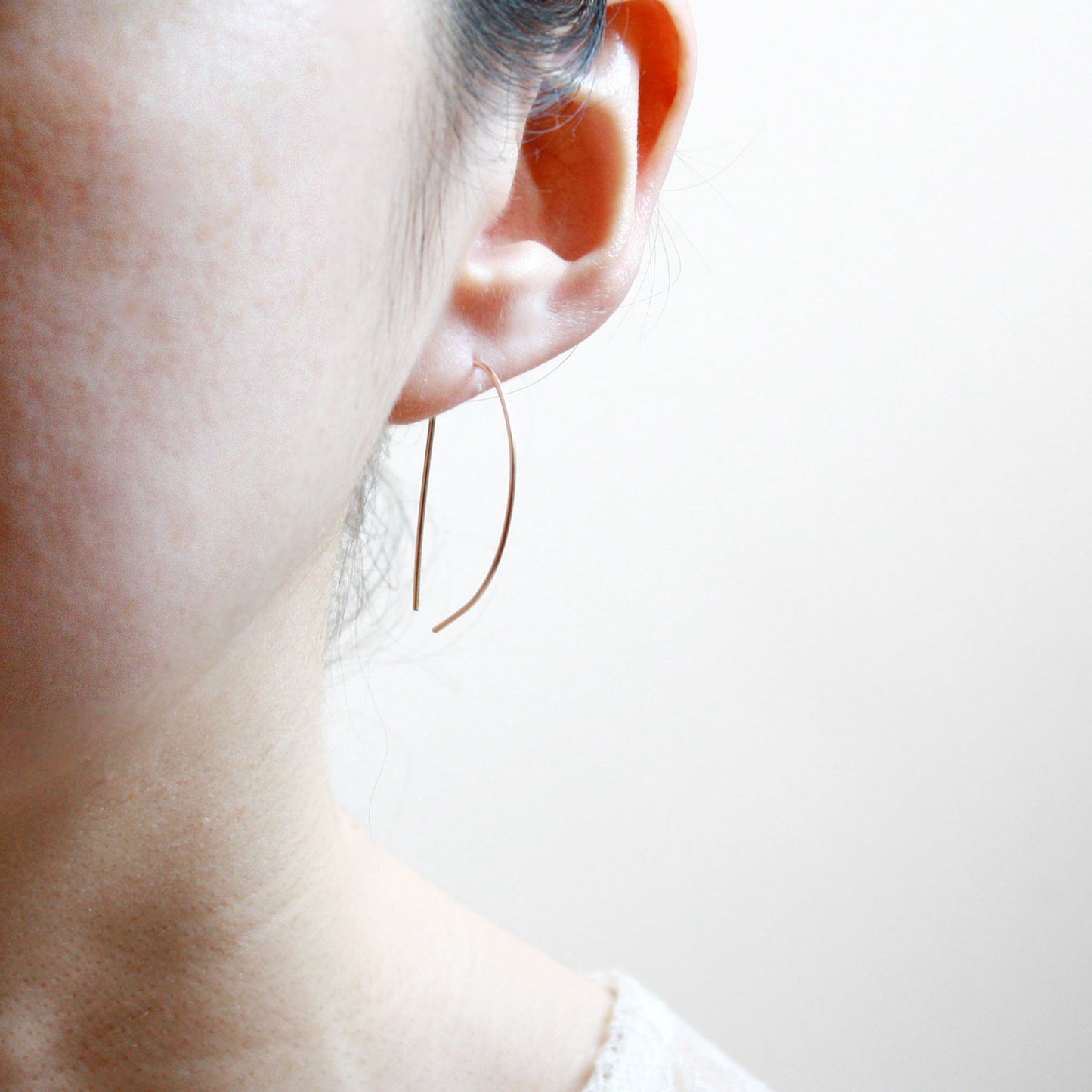 Semi Circle Threader Earrings