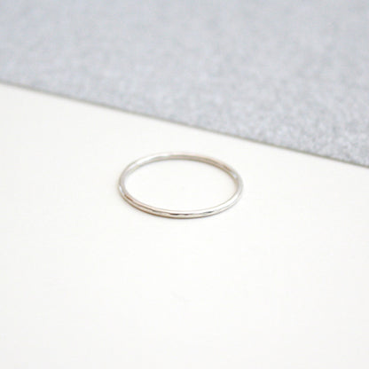 handmade sterling silver hammered ring