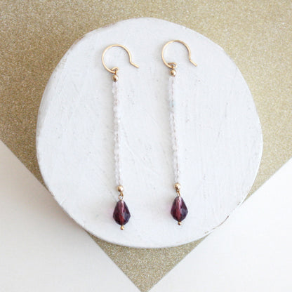 Teardrop Gemstone Dangle Earrings