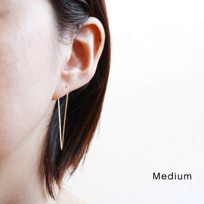 Triangle Hoop Earrings - Sterling Silver