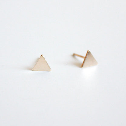 Tiny Triangle Stud Earrings